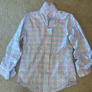Men’s Small Pink, Blue White small stripe Vineyard Vines Cooper Shirt.